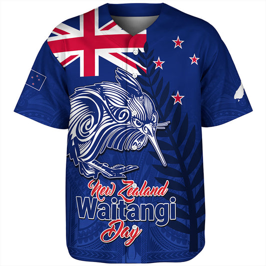 New Zealand Baseball Shirt Waitangi Day Flag Kiwi Bird Style