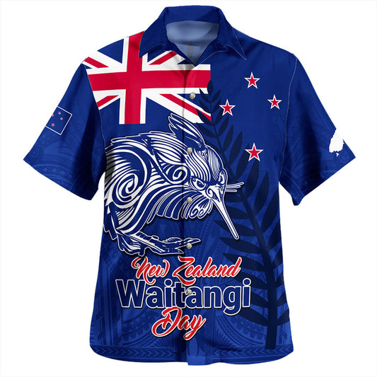 New Zealand Hawaiian Shirt Waitangi Day Flag Kiwi Bird Style