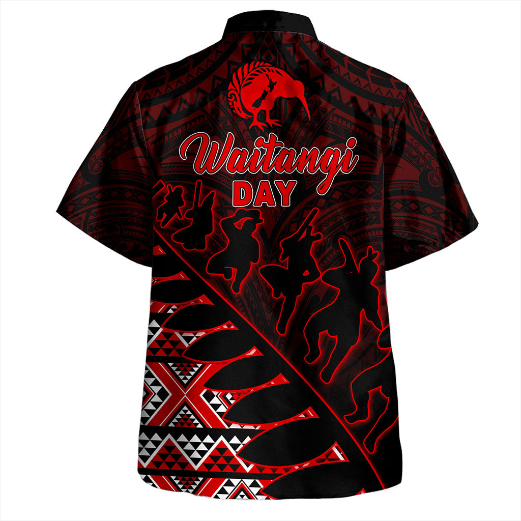 New Zealand Hawaiian Shirt Maori Tribal Siver Fern Waitangi Day