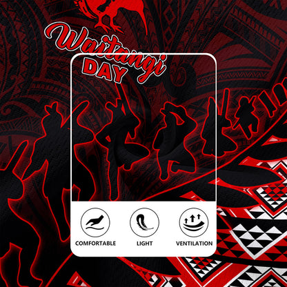 New Zealand Rugby Jersey Maori Tribal Siver Fern Waitangi Day