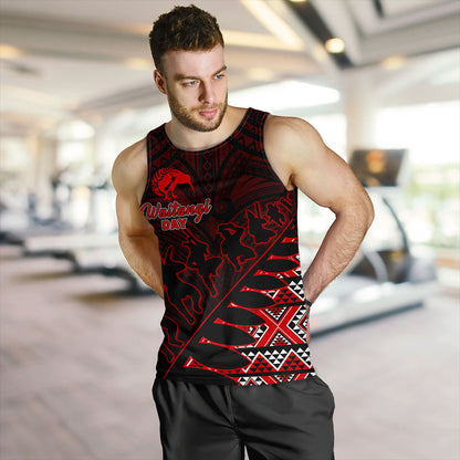 New Zealand Tank Top Maori Tribal Siver Fern Waitangi Day