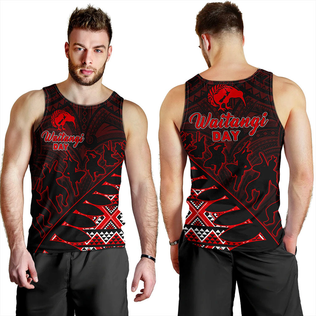 New Zealand Tank Top Maori Tribal Siver Fern Waitangi Day