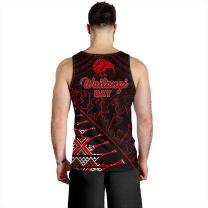 New Zealand Tank Top Maori Tribal Siver Fern Waitangi Day