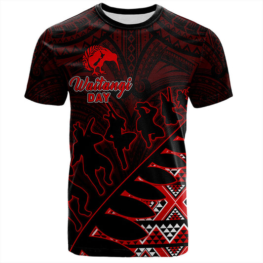 New Zealand T-Shirt Maori Tribal Siver Fern Waitangi Day