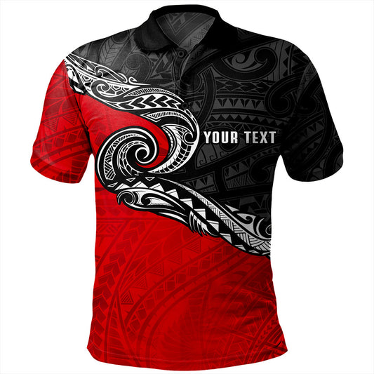 New Zealand Polo Shirt Maori Tribal Design Flag Style