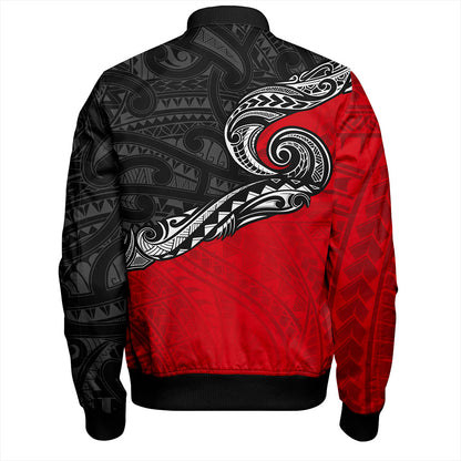 New Zealand Bomber Jacket Maori Tribal Design Flag Style