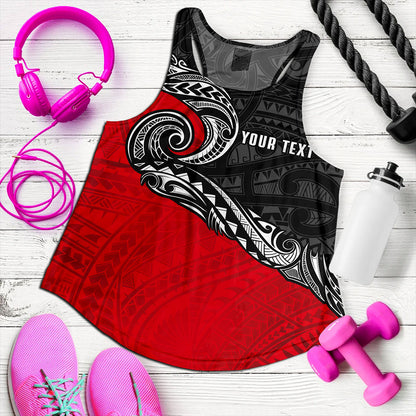 New Zealand Women Tank Maori Tribal Design Flag Style