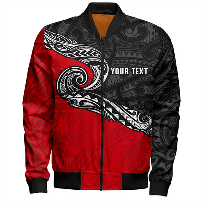 New Zealand Bomber Jacket Maori Tribal Design Flag Style