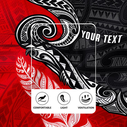 New Zealand Rugby Jersey Maori Tribal Design Flag With Silver Fern