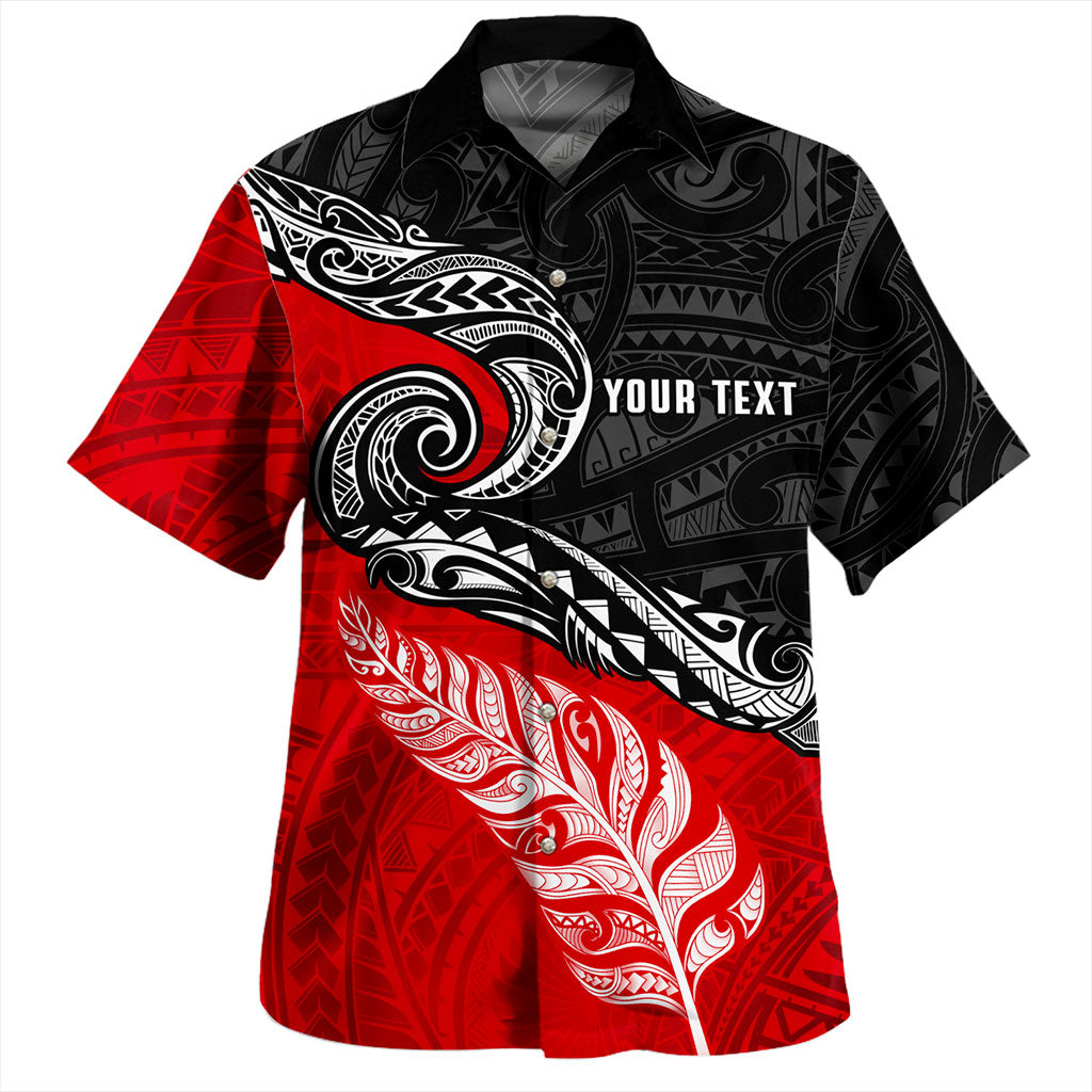 New Zealand Hawaiian Shirt Maori Tribal Design Flag With Silver Fern