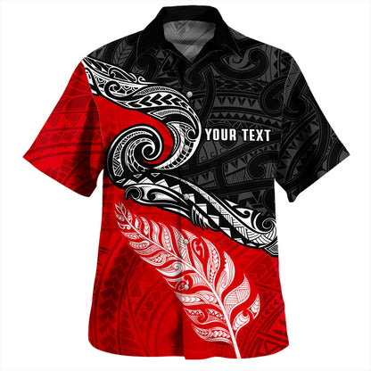 New Zealand Hawaiian Shirt Maori Tribal Design Flag With Silver Fern