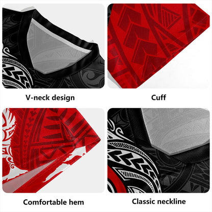New Zealand Rugby Jersey Maori Tribal Design Flag With Kiwi Bird