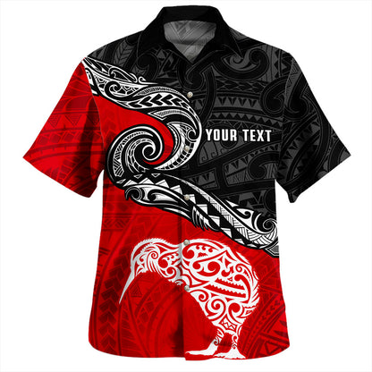 New Zealand Hawaiian Shirt Maori Tribal Design Flag With Kiwi Bird