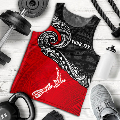 New Zealand Tank Top Maori Tribal Design Flag With Map