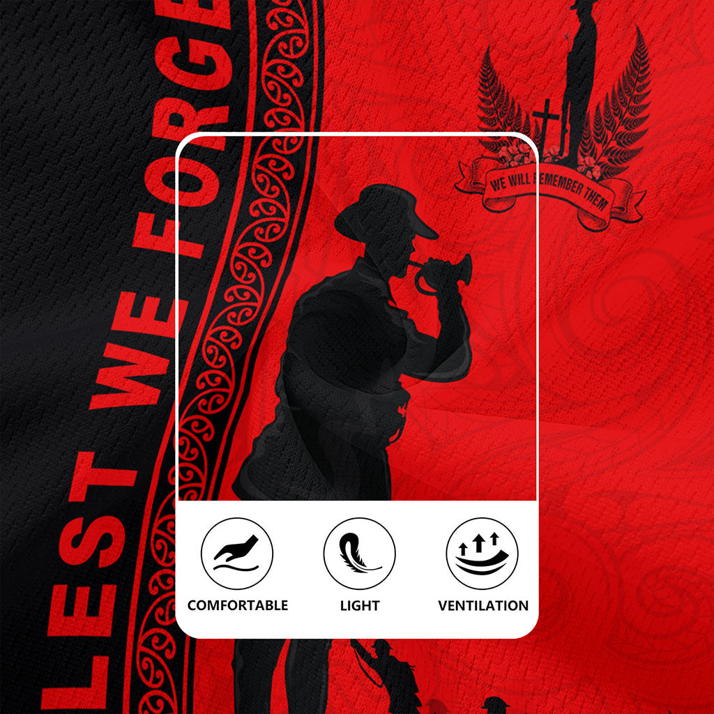New Zealand Rugby Jersey Lest We Forget Maori Tattoo