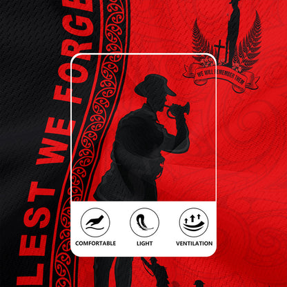 New Zealand Rugby Jersey Lest We Forget Maori Tattoo