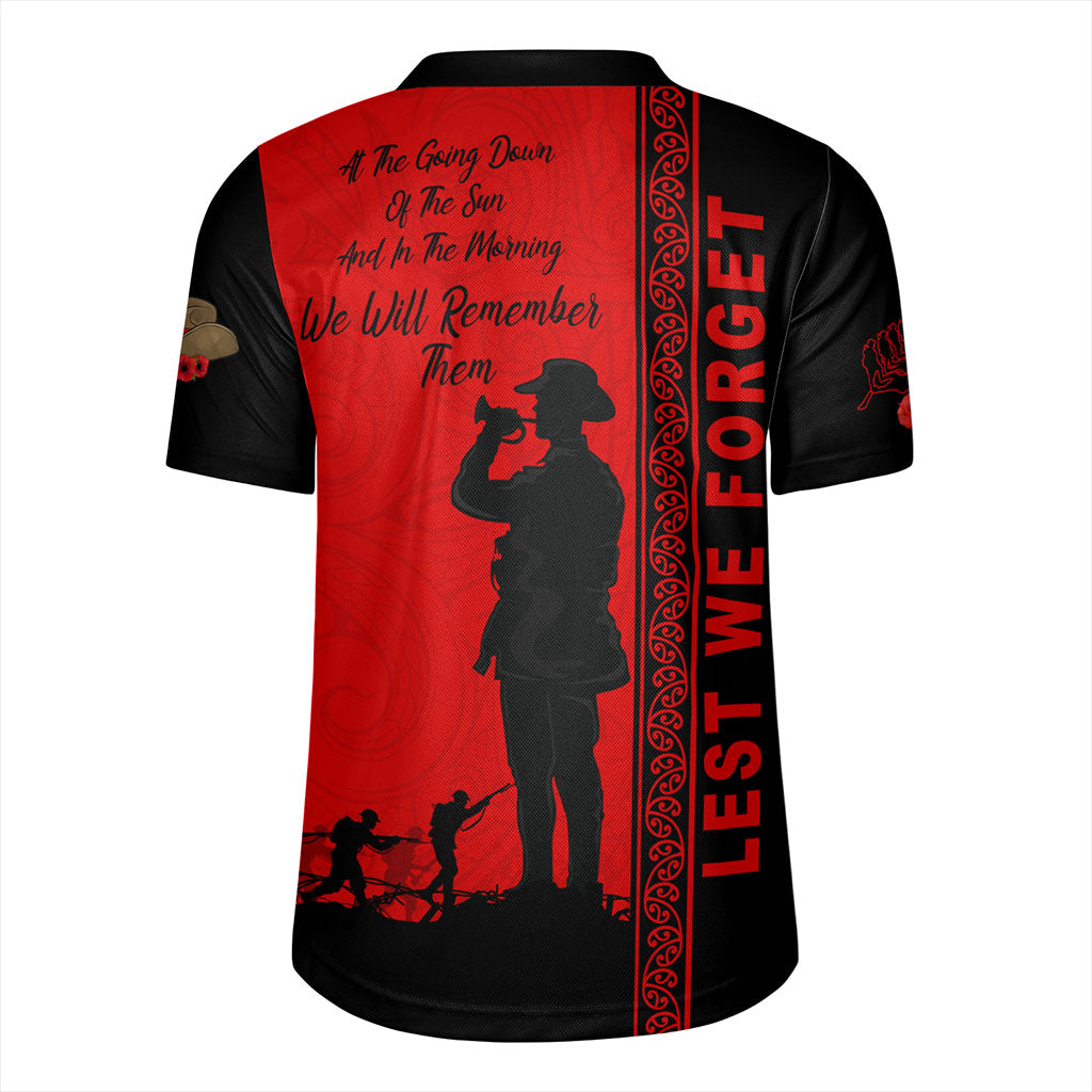 New Zealand Rugby Jersey Lest We Forget Maori Tattoo