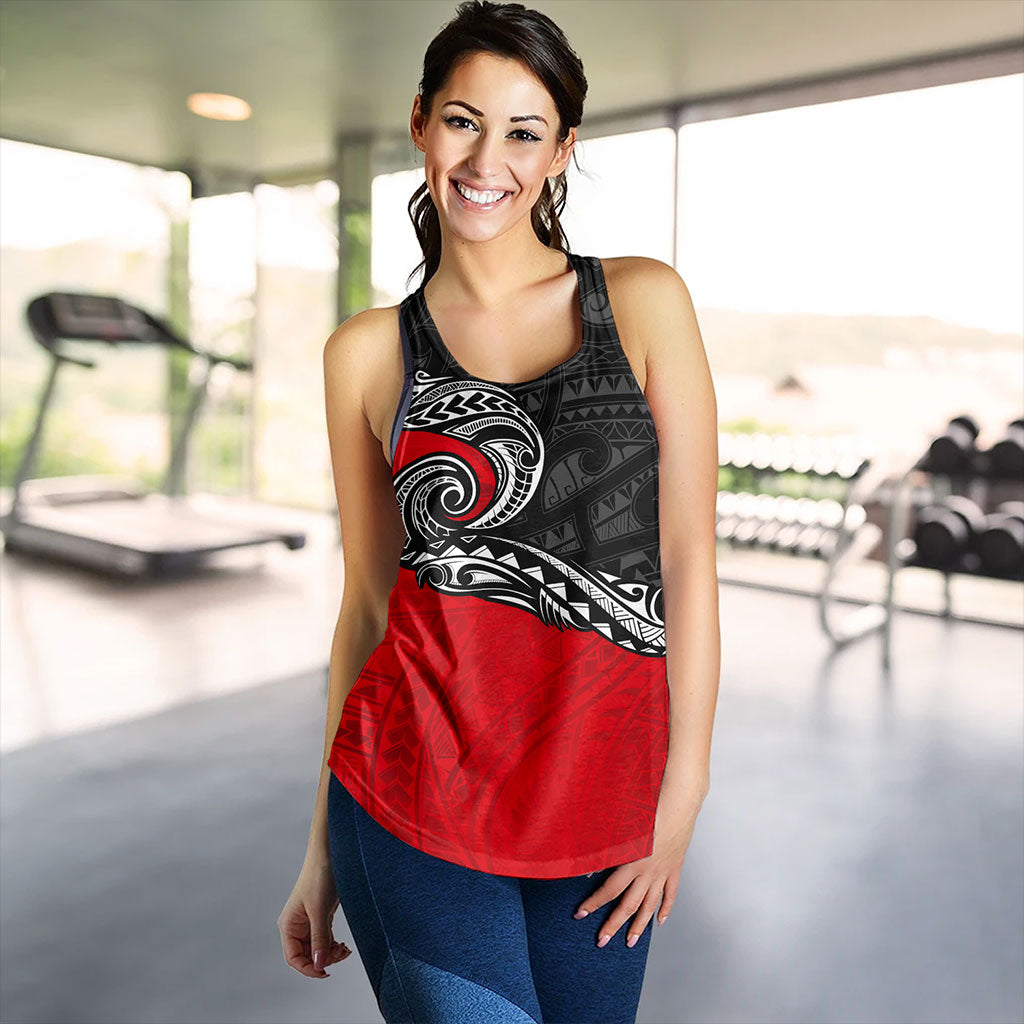 New Zealand Women Tank Maori Tribal Design Flag Style