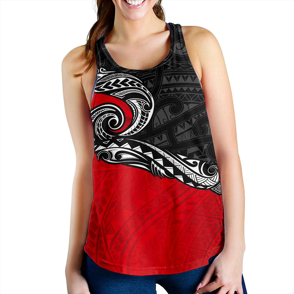 New Zealand Women Tank Maori Tribal Design Flag Style