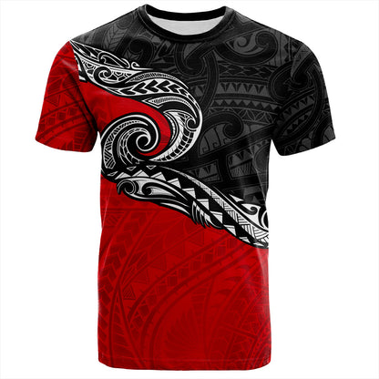 New Zealand T-Shirt Maori Tribal Design Flag Style