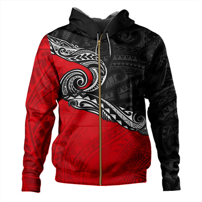 New Zealand Hoodie Maori Tribal Design Flag Style