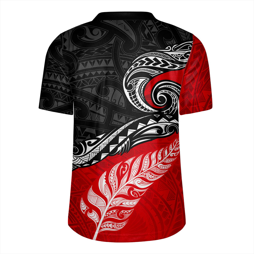 New Zealand Rugby Jersey Maori Tribal Design Flag With Silver Fern