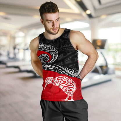 New Zealand Tank Top Maori Tribal Design Flag With Kiwi Bird