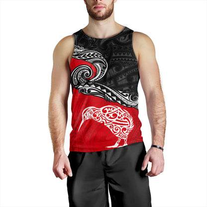 New Zealand Tank Top Maori Tribal Design Flag With Kiwi Bird