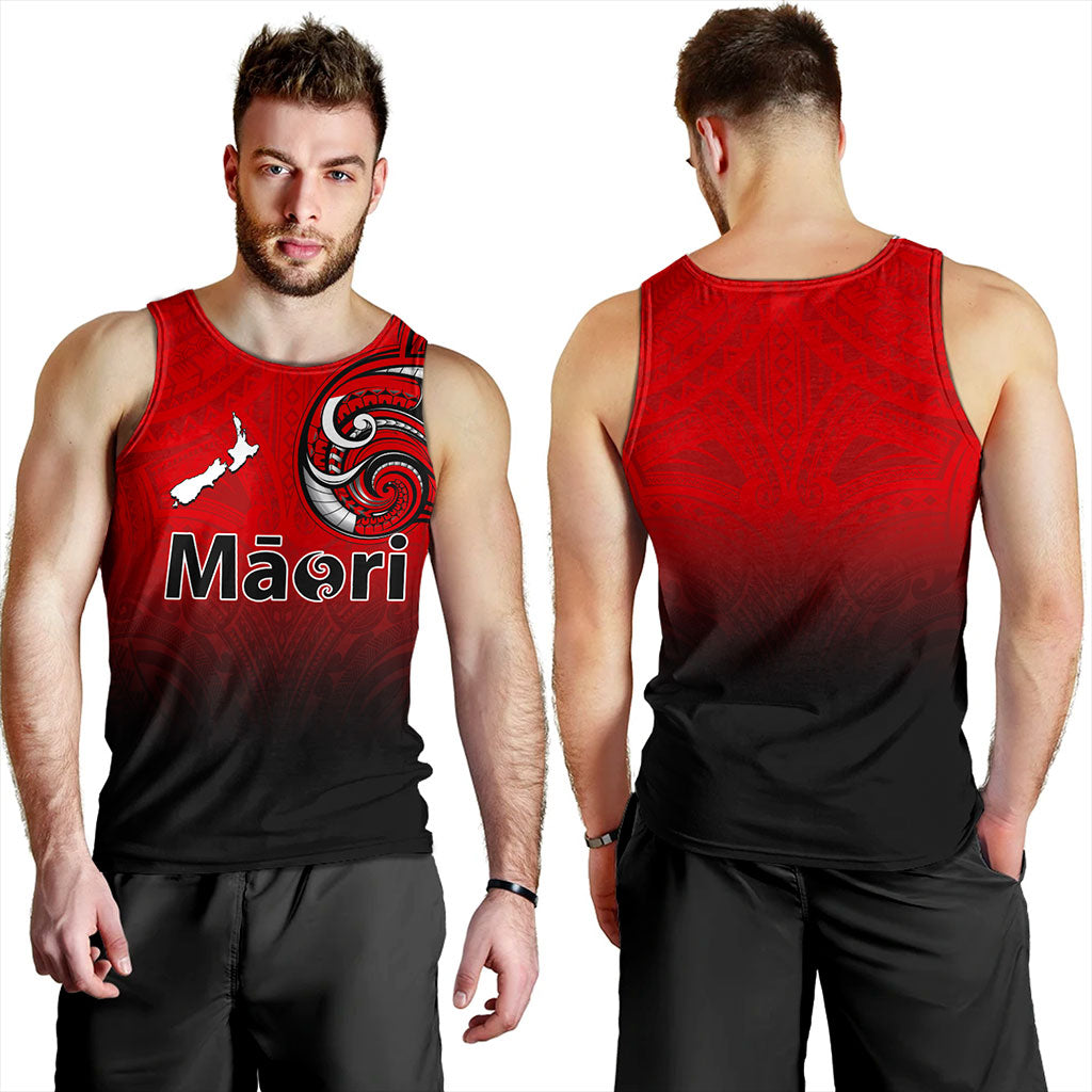 New Zealand Tank Top Maori Map Tribal Style