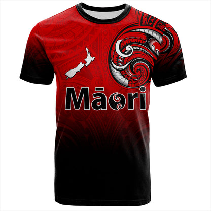 New Zealand T-Shirt Maori Map Tribal Style