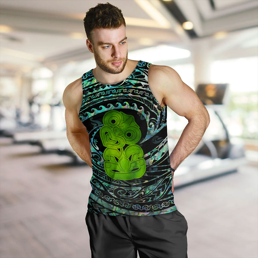 New Zealand Tank Top Paua Shell Hei Tiki
