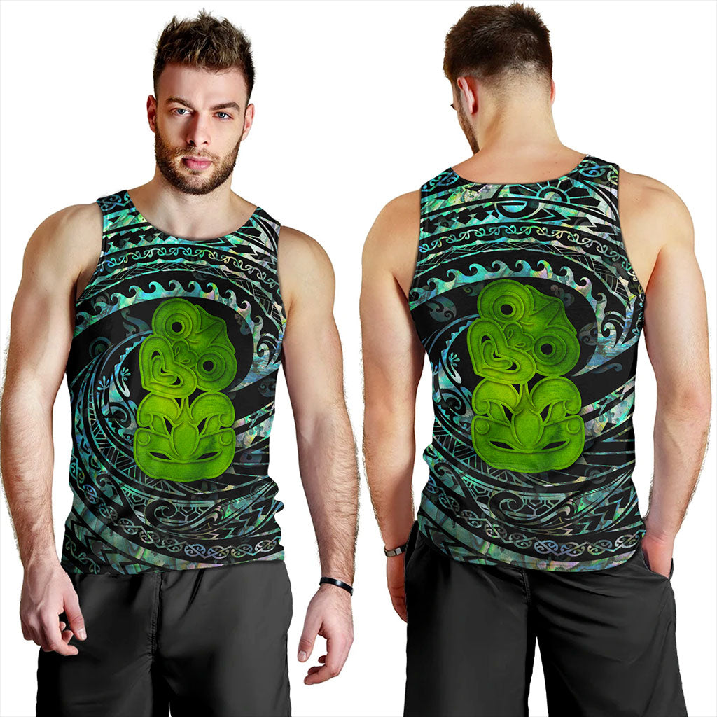 New Zealand Tank Top Paua Shell Hei Tiki