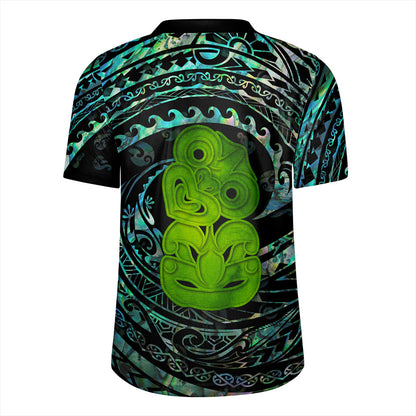 New Zealand Rugby Jersey Paua Shell Hei Tiki
