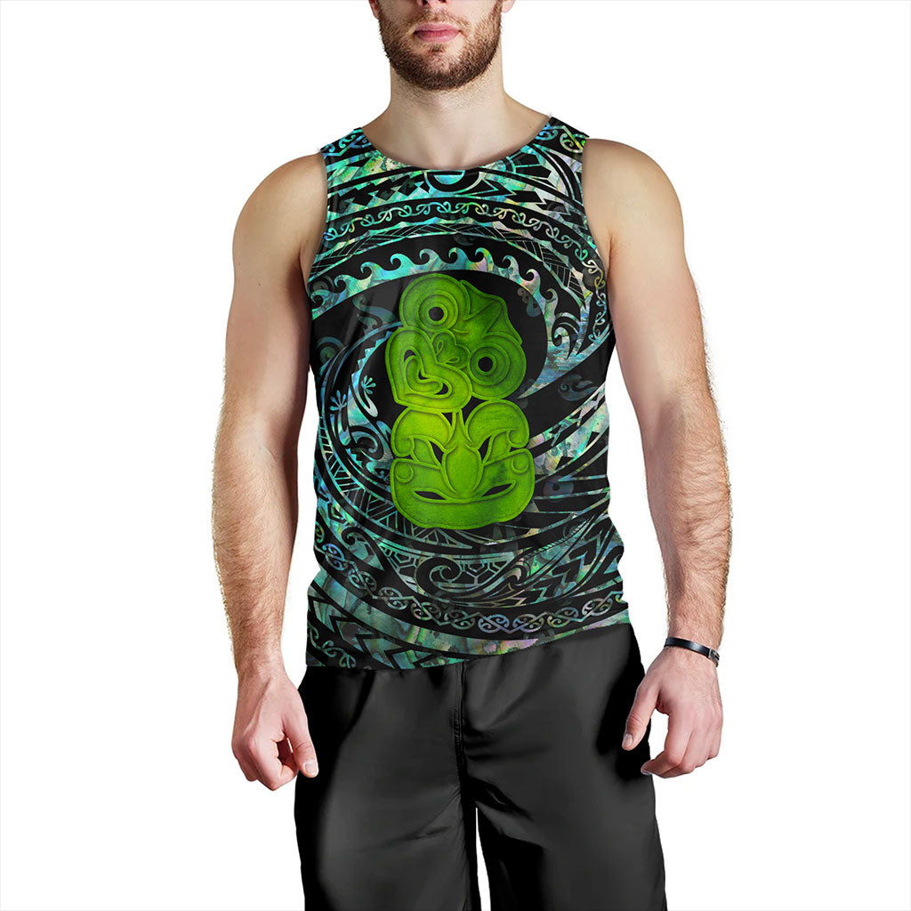 New Zealand Tank Top Paua Shell Hei Tiki