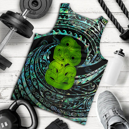New Zealand Tank Top Paua Shell Hei Tiki
