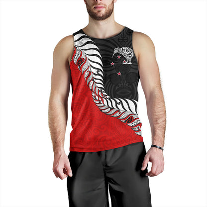 New Zealand Tank Top Silver Fern Maori Tribal Style