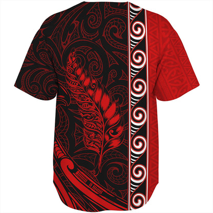 New Zealand Baseball Shirt Custom Maori Silver Fern