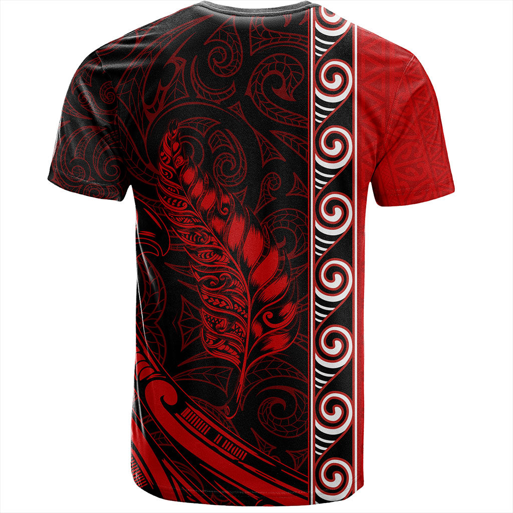 New Zealand T-Shirt Custom Maori Silver Fern