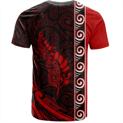 New Zealand T-Shirt Custom Maori Silver Fern