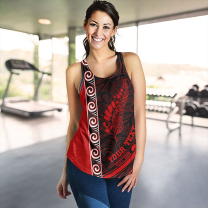 New Zealand Women Tank Custom Maori Silver Fern