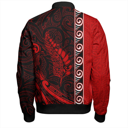 New Zealand Bomber Jacket Custom Maori Silver Fern