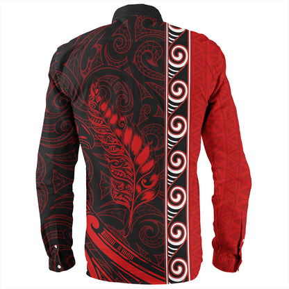 New Zealand Long Sleeve Shirt Custom Maori Silver Fern