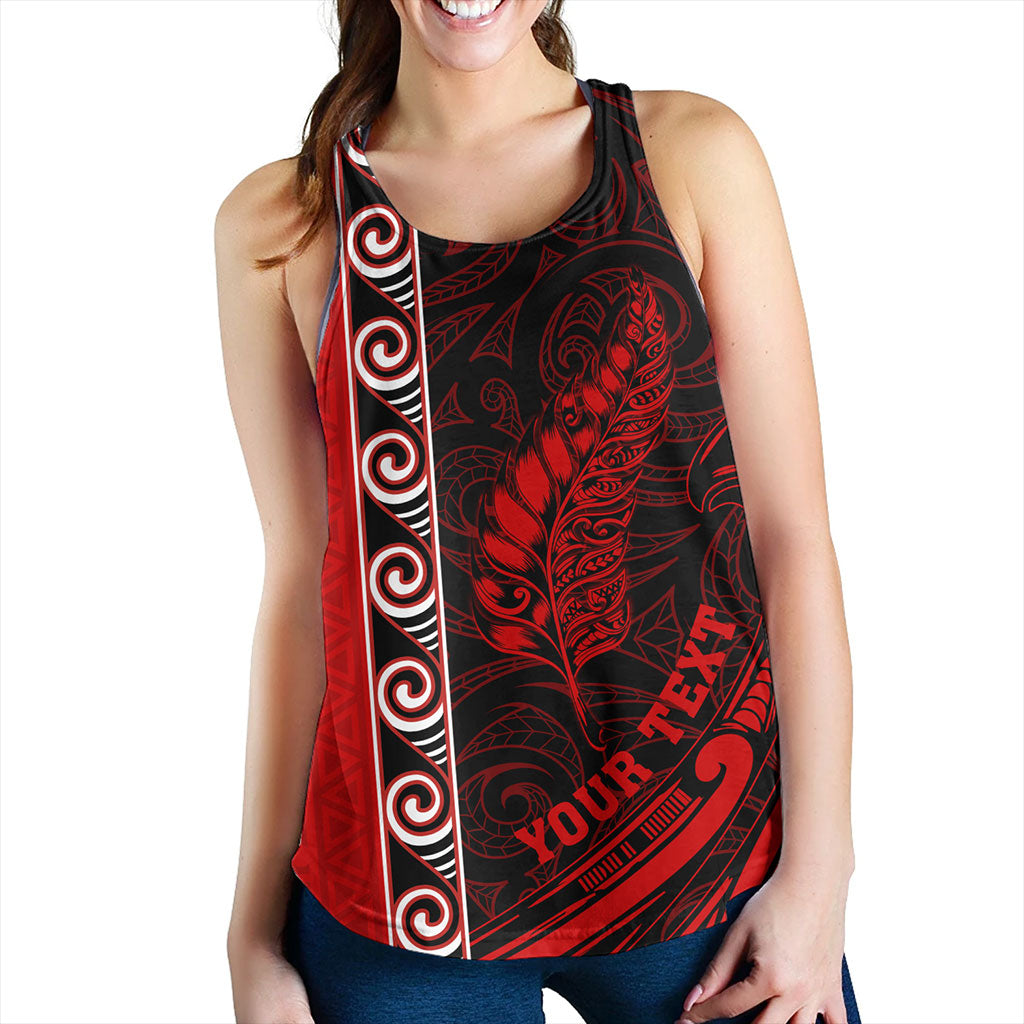 New Zealand Women Tank Custom Maori Silver Fern