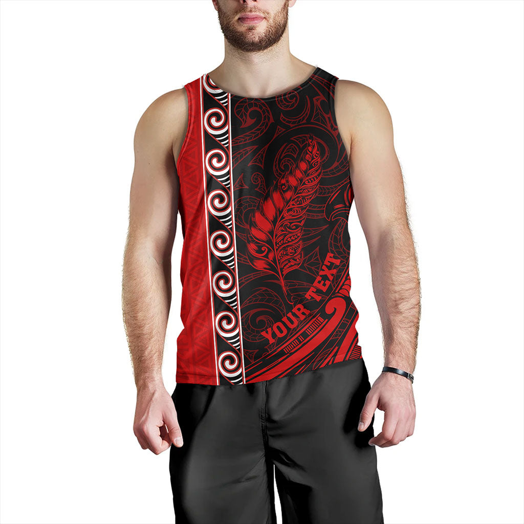 New Zealand Tank Top Custom Maori Silver Fern