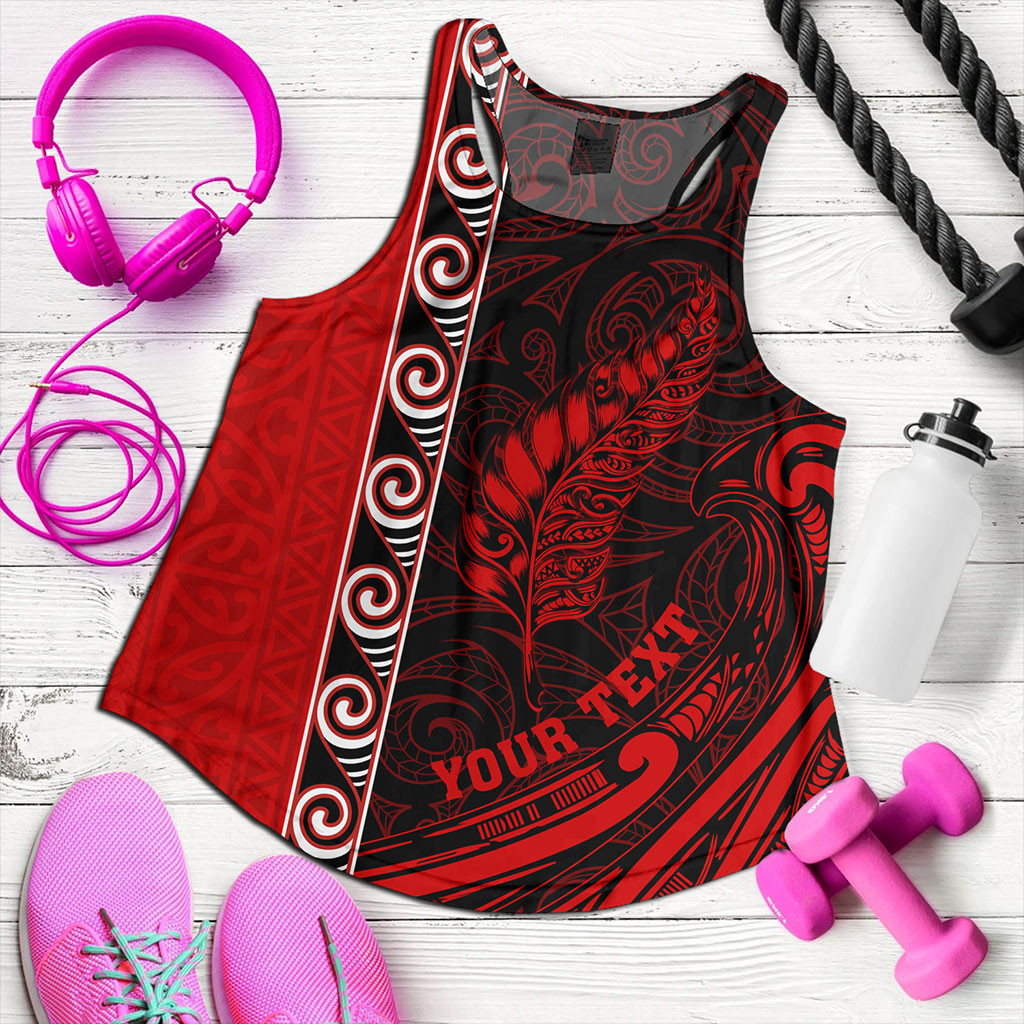 New Zealand Women Tank Custom Maori Silver Fern