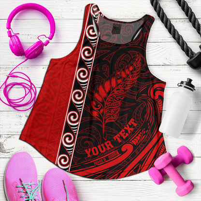 New Zealand Women Tank Custom Maori Silver Fern