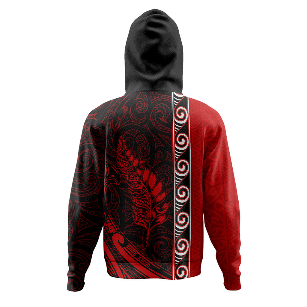 New Zealand Hoodie Custom Maori Silver Fern
