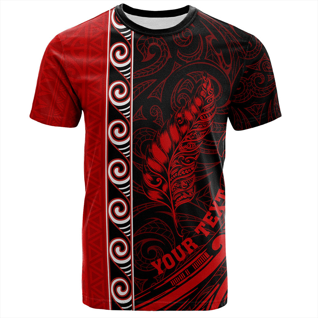 New Zealand T-Shirt Custom Maori Silver Fern