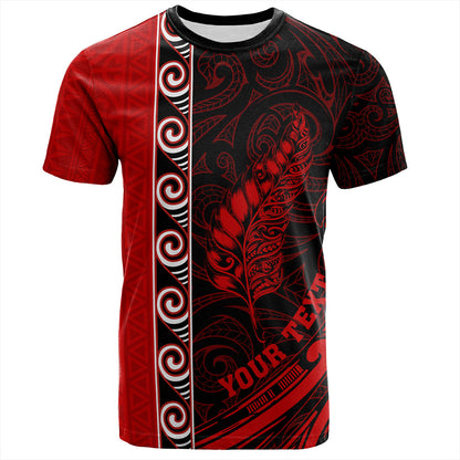 New Zealand T-Shirt Custom Maori Silver Fern