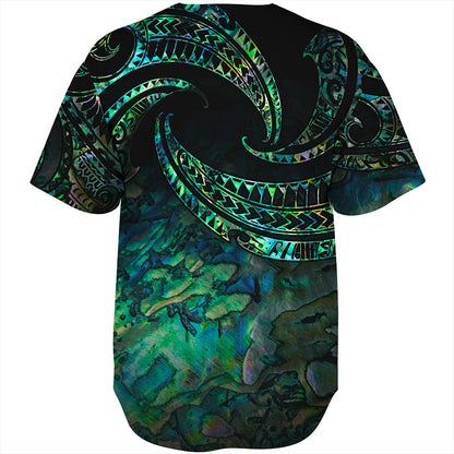 New Zealand Baseball Shirt Tribal Wave Papua Shell With Map